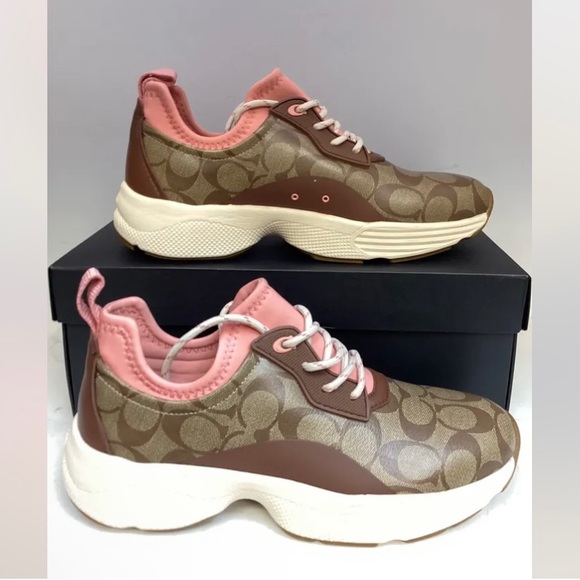 COACH C5774 C270 Tech Runners - Khaki/Saddle SIZE : 8.5 - Picture 2 of 10